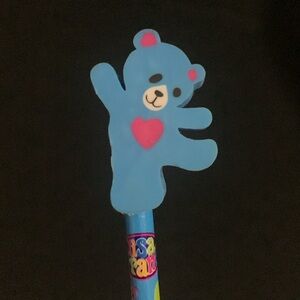 NWOT Lisa Frank Blue Teddy Bear Pencil with Eraser Y2K